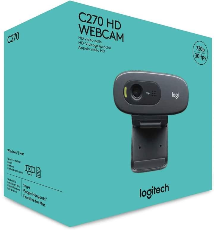 C270 HD Webcam, 720p, Widescreen HD Video Calling.