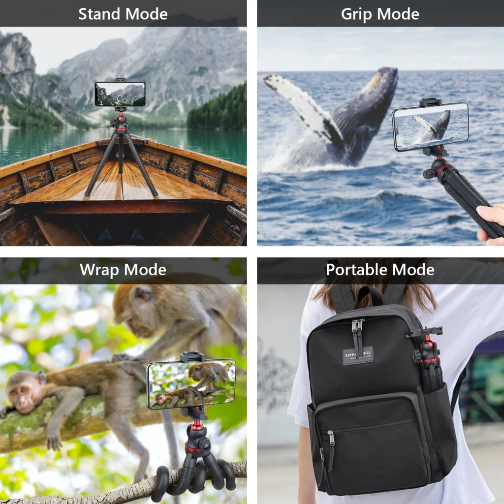 Camera Octopus Holder Smartphone Selfie Stick Flexible Mini Tripod.