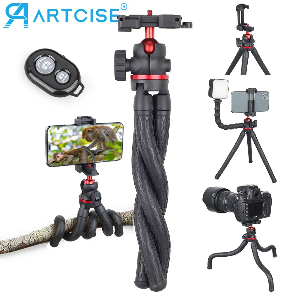 Camera Octopus Holder Smartphone Selfie Stick Flexible Mini Tripod.