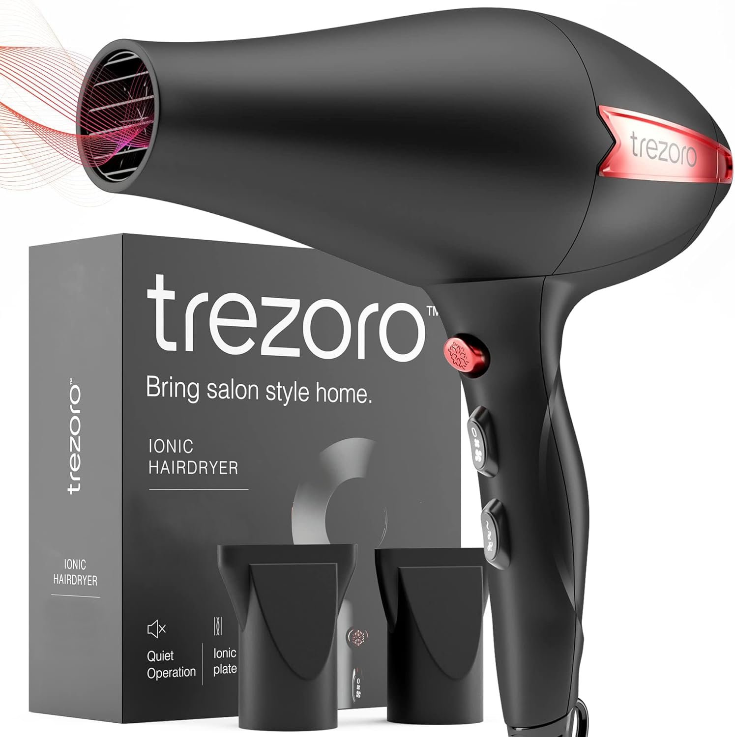 TREZORO Professional 2200W Ionic Salon Hair Dryer