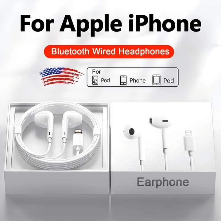 Original Bluetooth Wired Headphones for Apple iPhone.