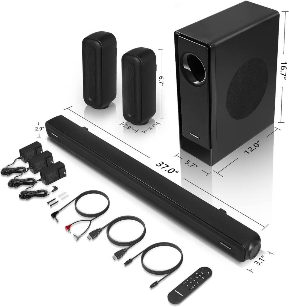 RAINEVERRY 5.1 CH Surround Sound Bar System.