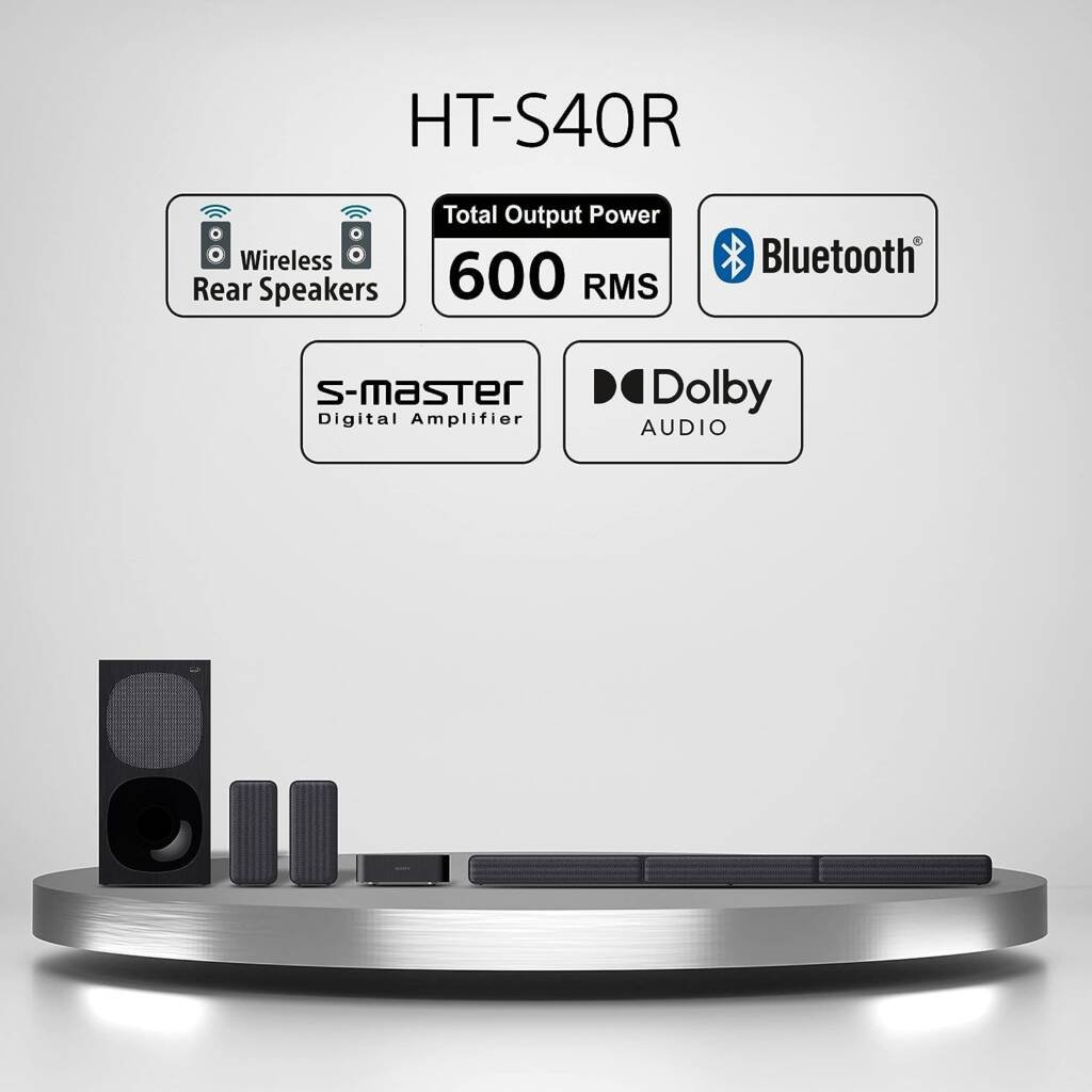 Sony HT-S40R 5.1ch Home Theater Soundbar System.