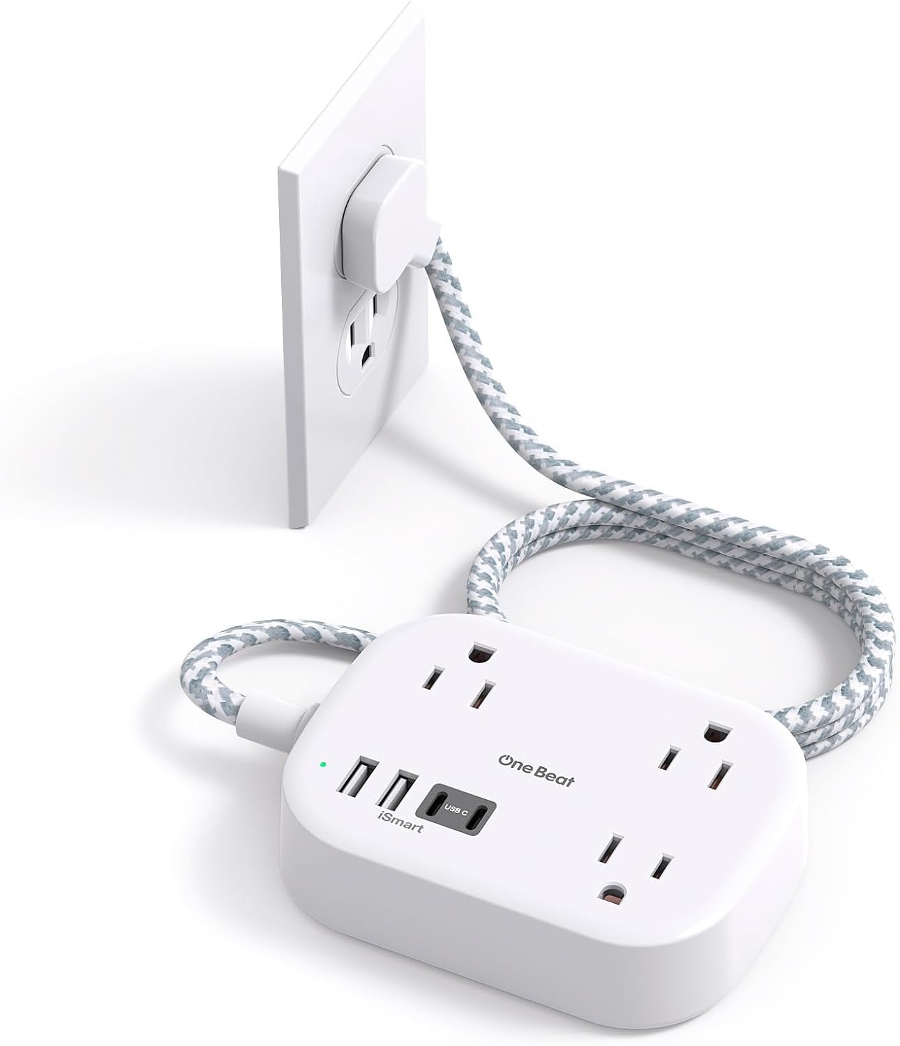 Travel Power Strip with USB C Charging.