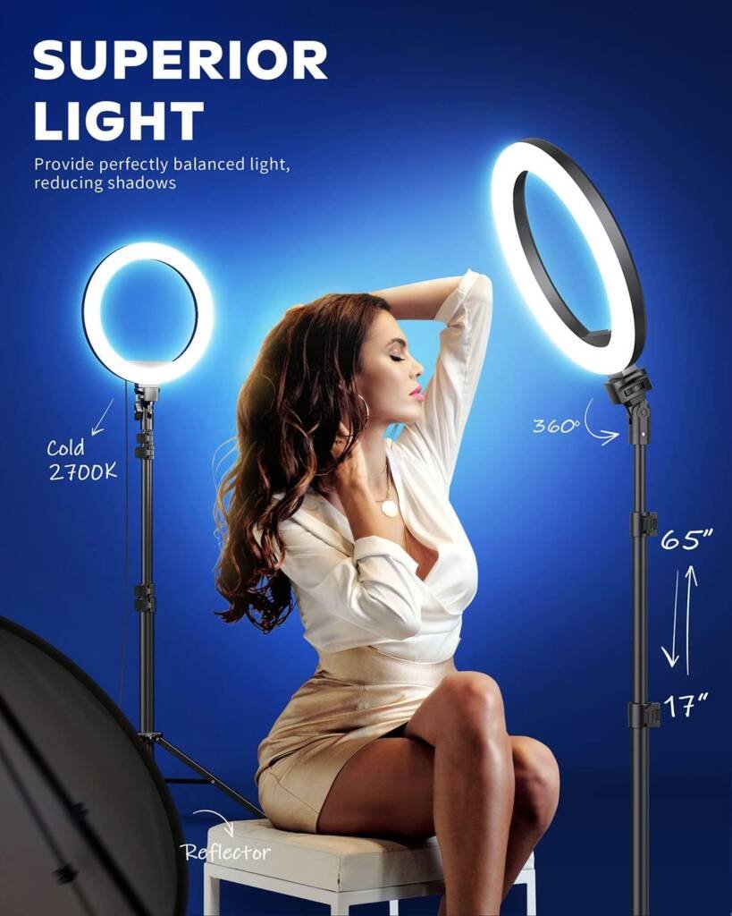 Kaiess 10.2" Selfie Ring Light