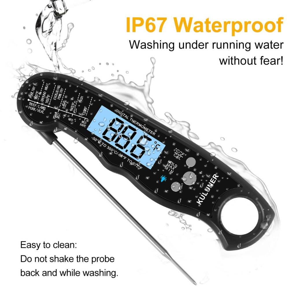 KULUNER TP-01 Waterproof Digital Instant Read Meat LCD Thermometer