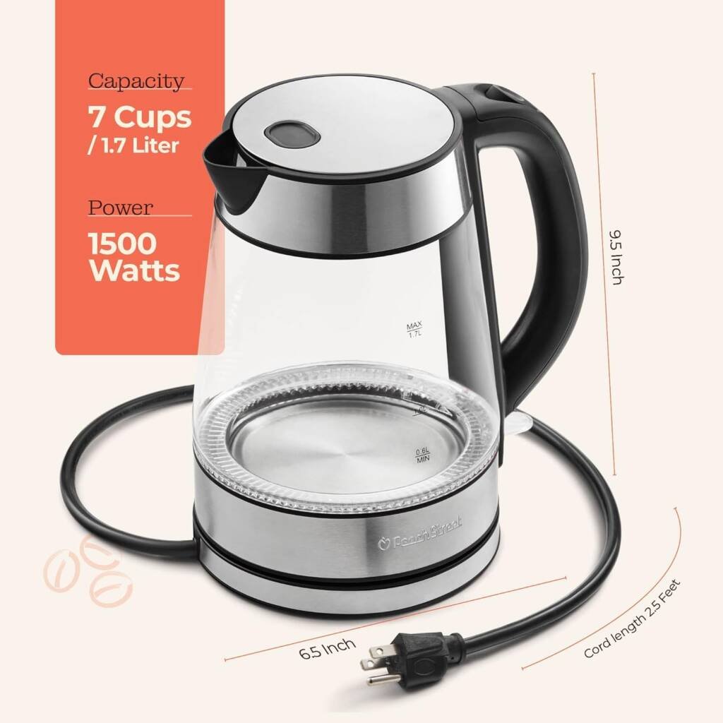 Speed-Boil Electric Kettle For Coffee & Tea