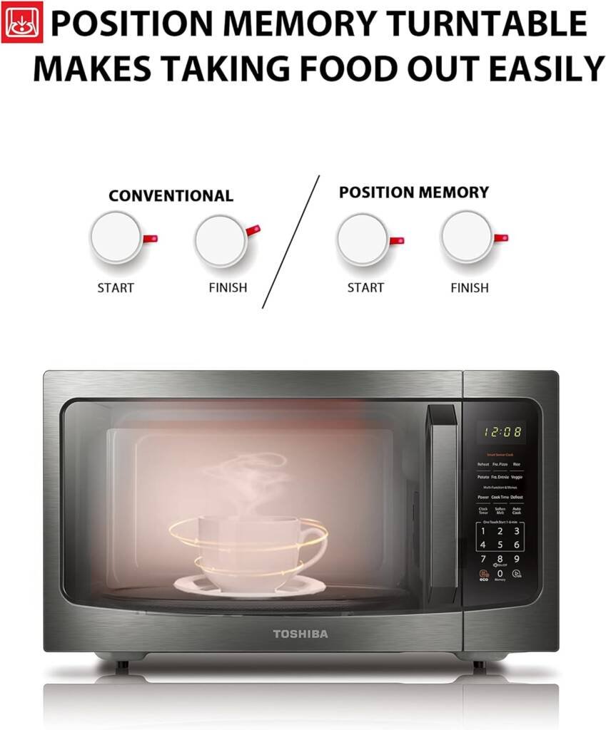 Toshiba ML-EM45P(BS) Countertop Microwave Oven.