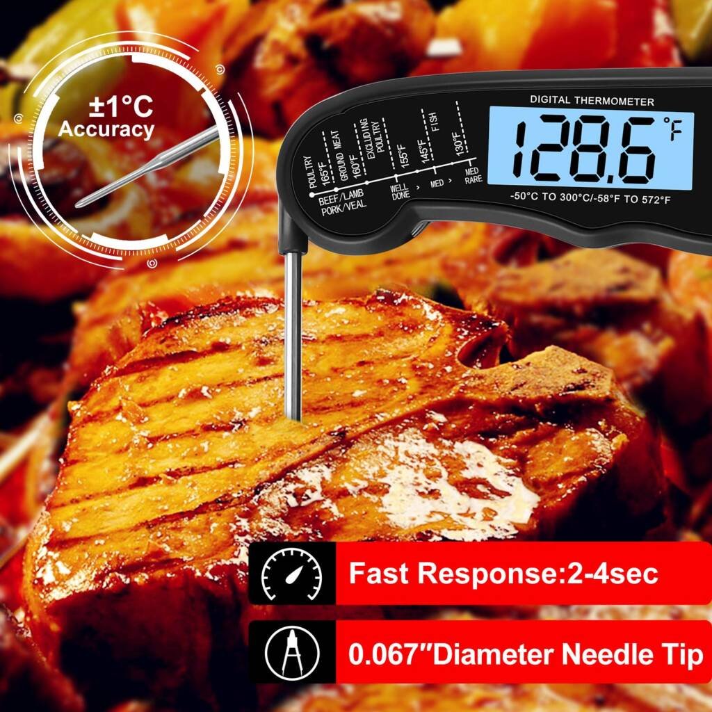 KULUNER TP-01 Waterproof Digital Instant Read Meat LCD Thermometer