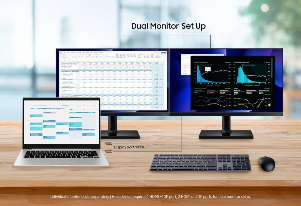 The SAMSUNG FT45 Series 24-Inch FHD 1080p Computer Monitor.