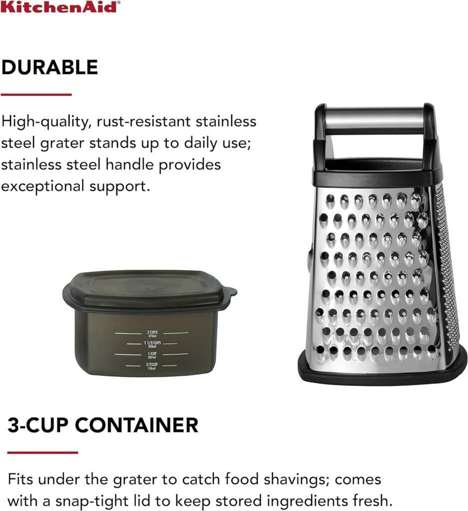 KitchenAid Gourmet 4-Sided Stainless Steel Box Grater