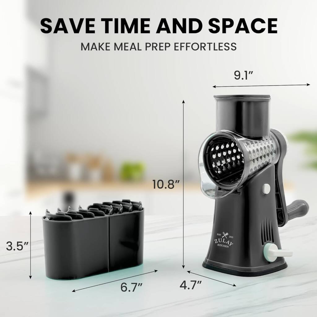 Zulay Kitchen Cheese Grater Hand Crank