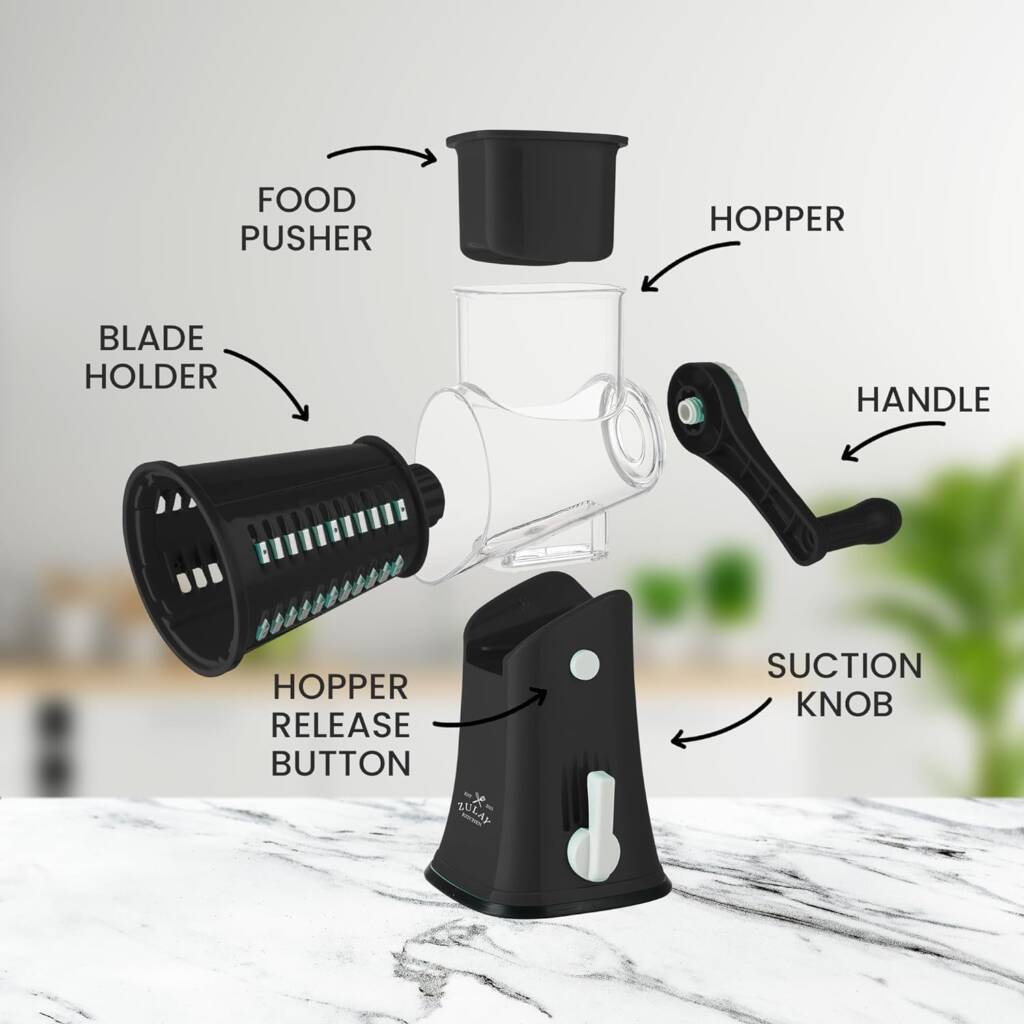 Zulay Kitchen Cheese Grater Hand Crank