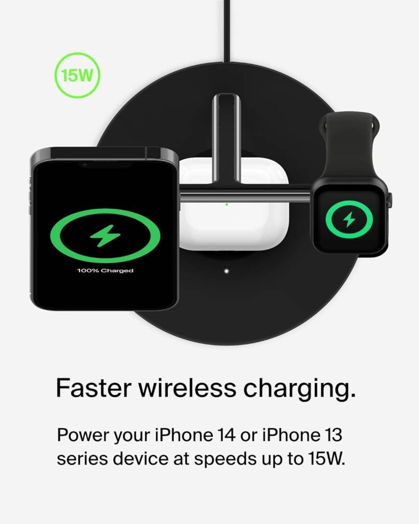 Belkin MagSafe 3-in-1 Wireless Charging Stand.