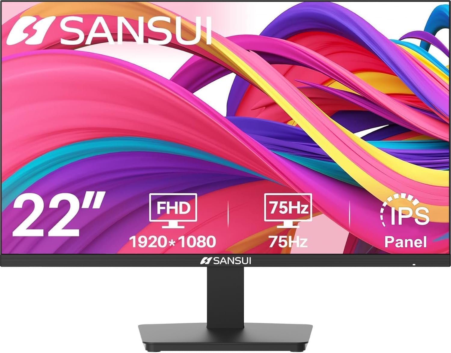 SANSUI 22 inch IPS Panel 1080p FHD 75Hz Monitor.