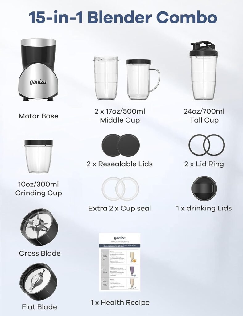 15-Piece Personal Blender