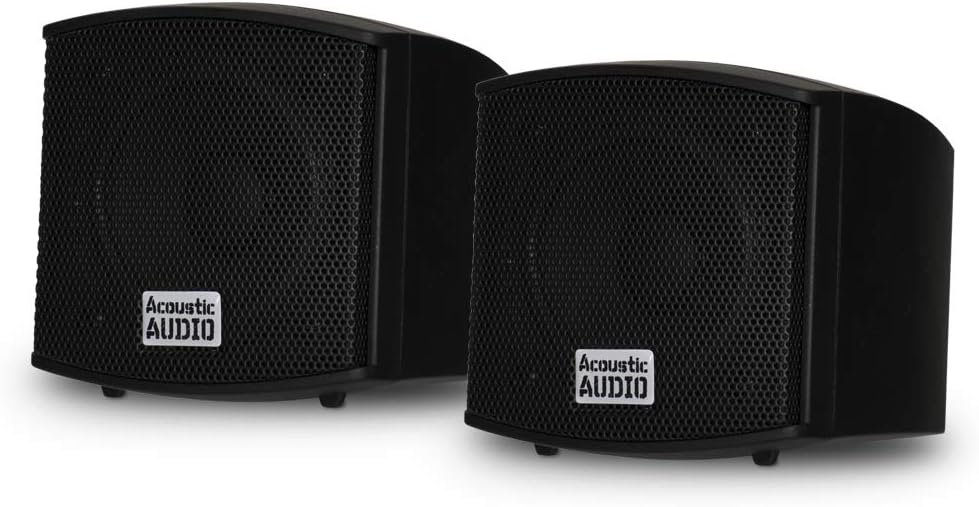 "Unleash Immersive Sound with the Incredible Acoustic Audio AA321B Mountable Bookshelf Speakers - 400 Watts of Pure Power"