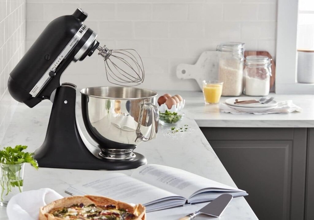 "Unleash Your Culinary Creativity with the Powerful KitchenAid Artisan Series 5 Quart Tilt-Head Stand Mixer"