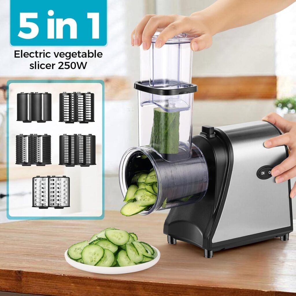 "Unleash the Power of Effortless Grating with the Incredible Homdox 250W Electric Cheese Grater"