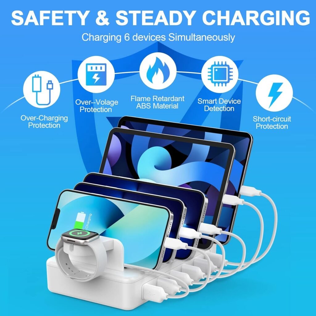 "Revolutionize Your Charging Experience with the Powerful CREATIVE DESIGN 50W Charging Station for Multiple Devices – Say Goodbye to Clutter!"