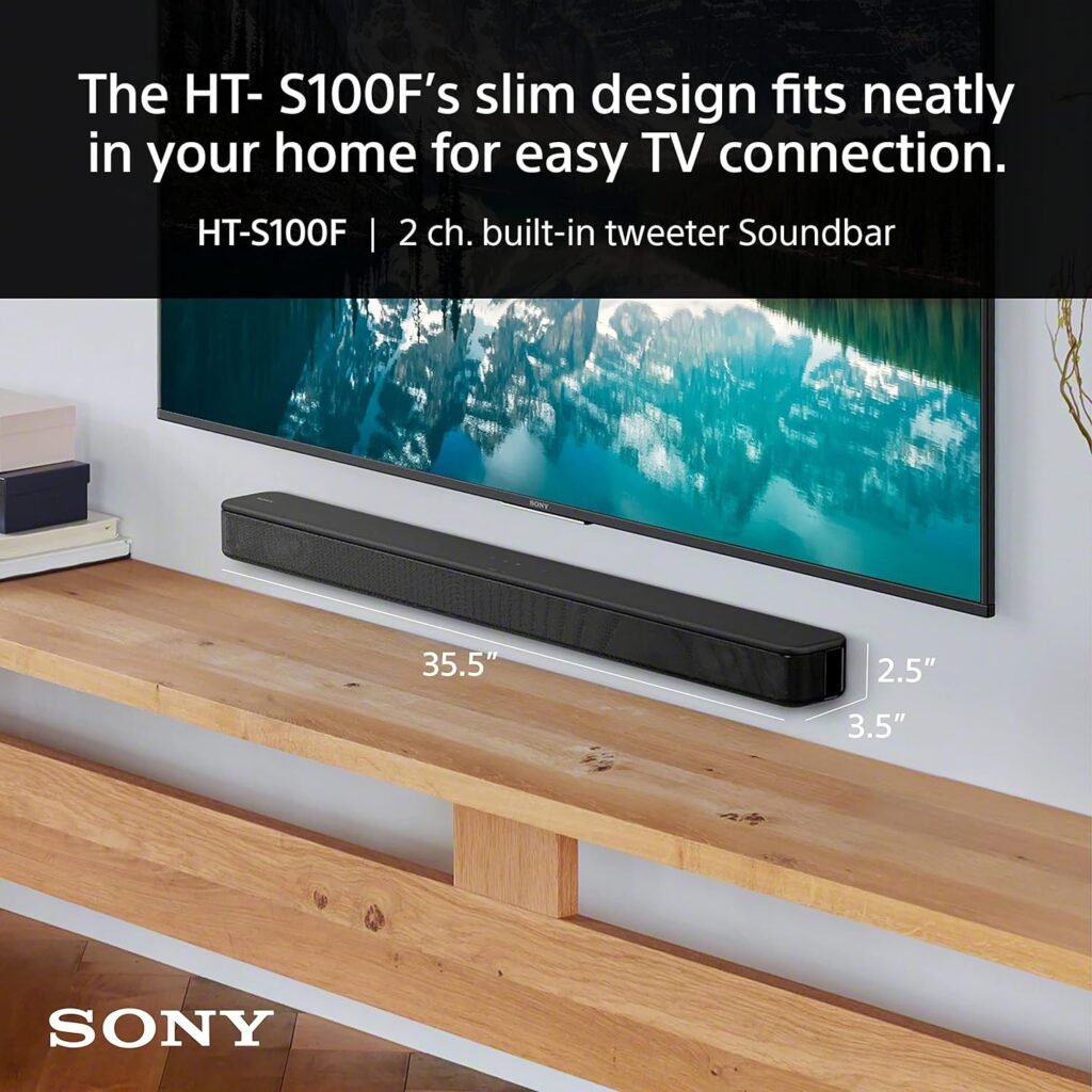 "Transform Your TV Audio with the Powerful Sony S100F 2.0ch Soundbar - Say Goodbye to Weak Sound"