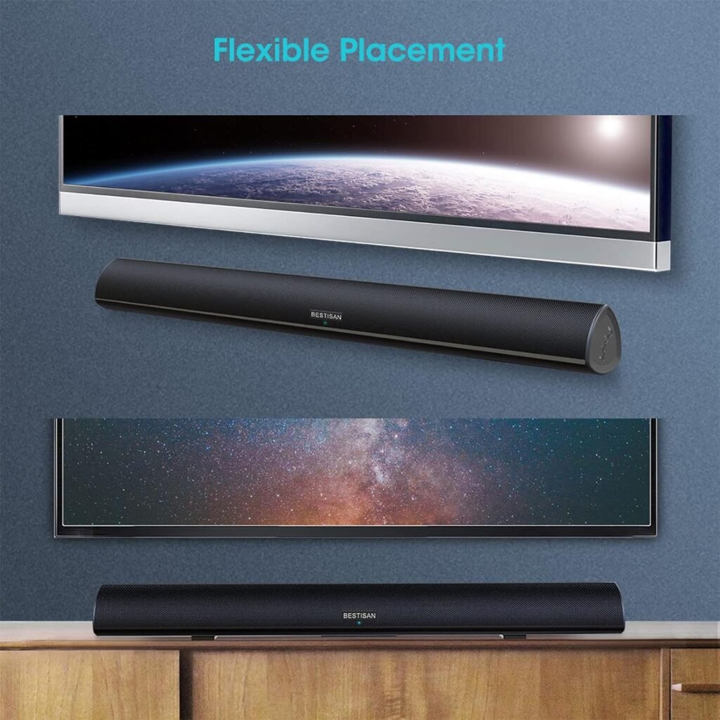 "Transform Your TV Experience with the Powerful BESTISAN 100 Watt 40 Inch TV Sound Bar"