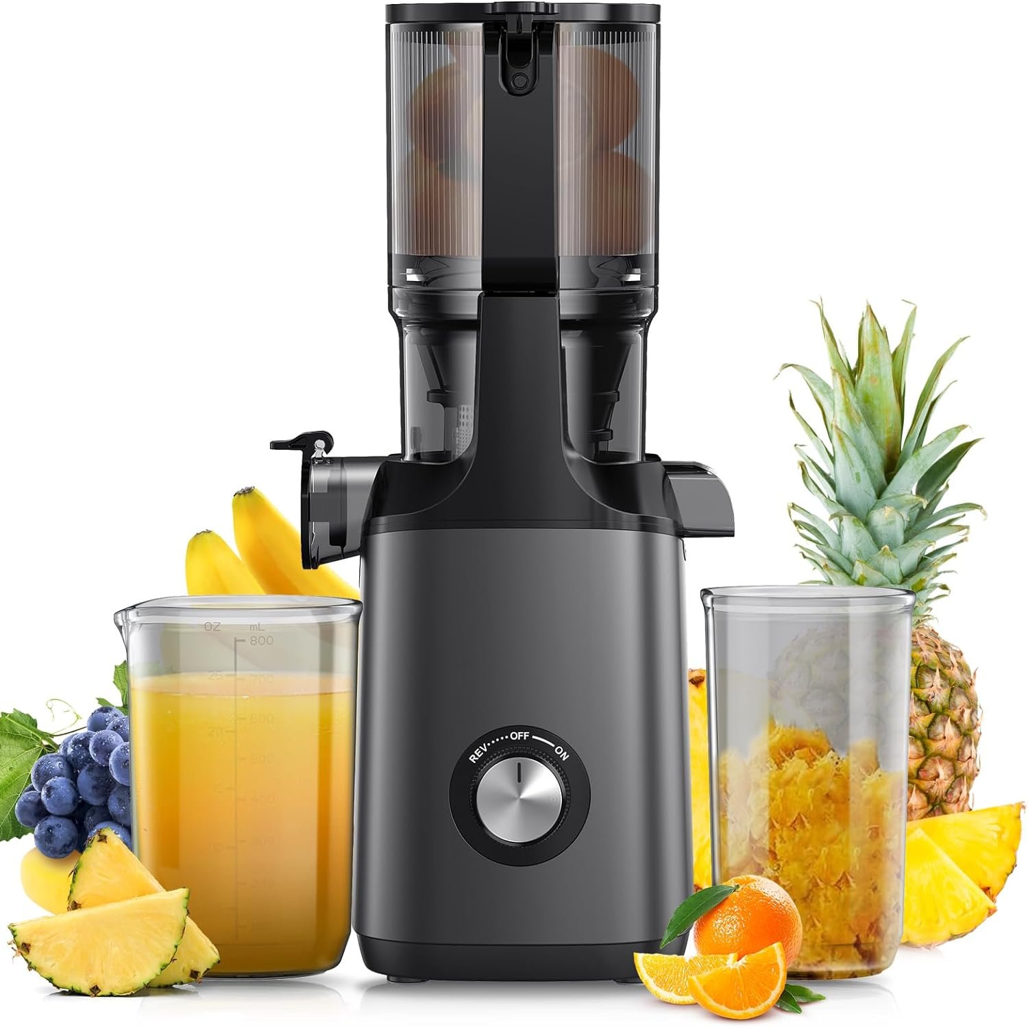 "Transform Your Health with the JoyBear Slow Masticating Cold Press Juicer – Say Goodbye to Hassle with Its 4.3" Extra Large Feed Chute!"