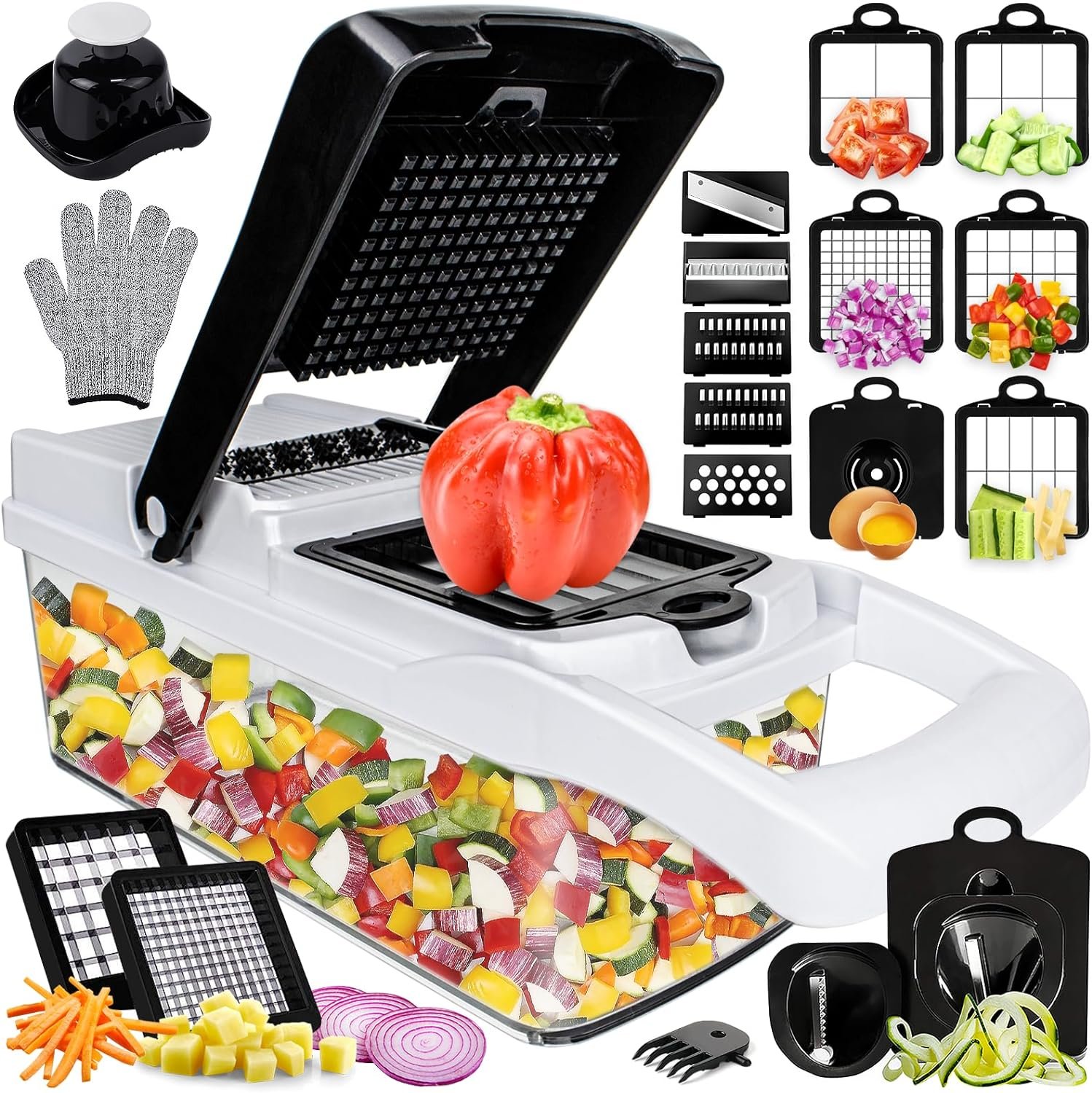 "Unlock Effortless Meal Prep with the Ecolya 25-in-1 Multifunctional Vegetable Chopper: Say Goodbye to Kitchen Hassles!"