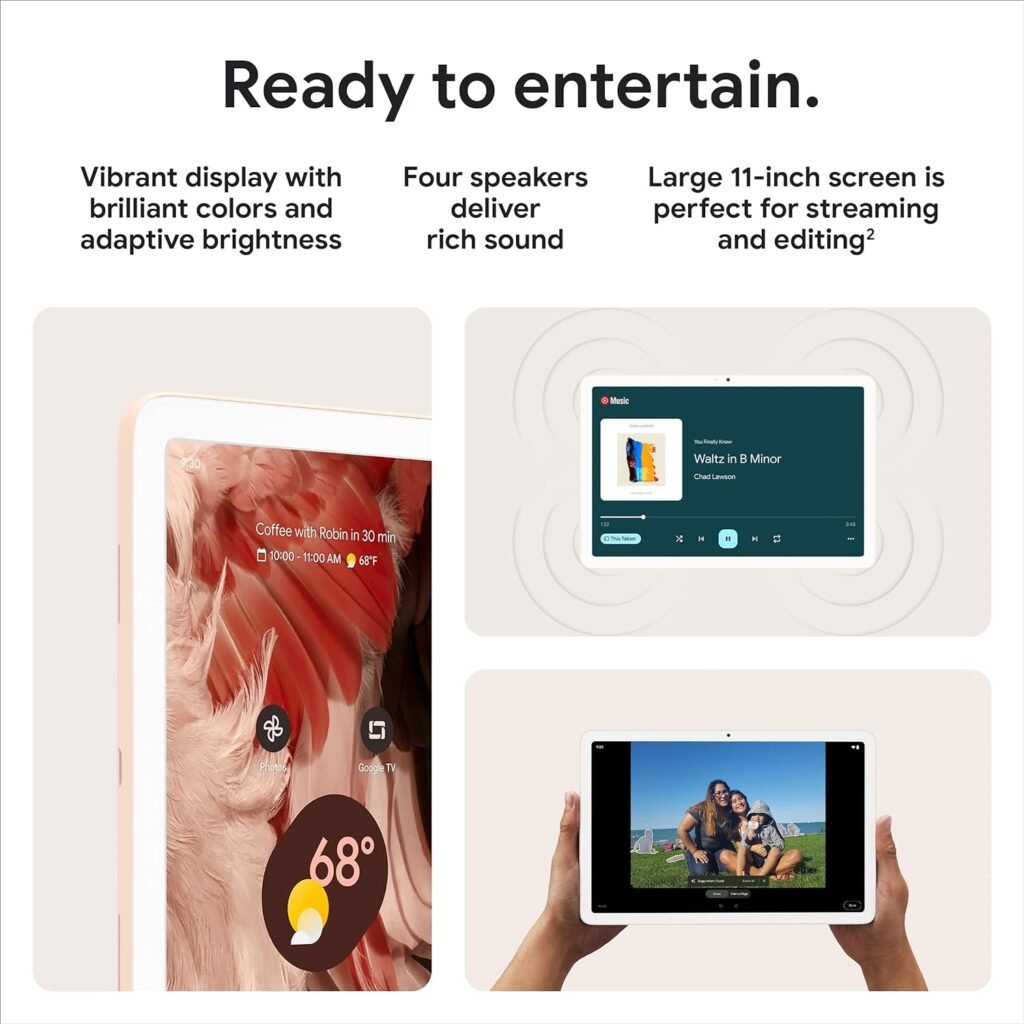 "Unleash the Ultimate Experience with the Google Pixel 11-Inch Tablet and Powerful Charging Speaker Dock"
