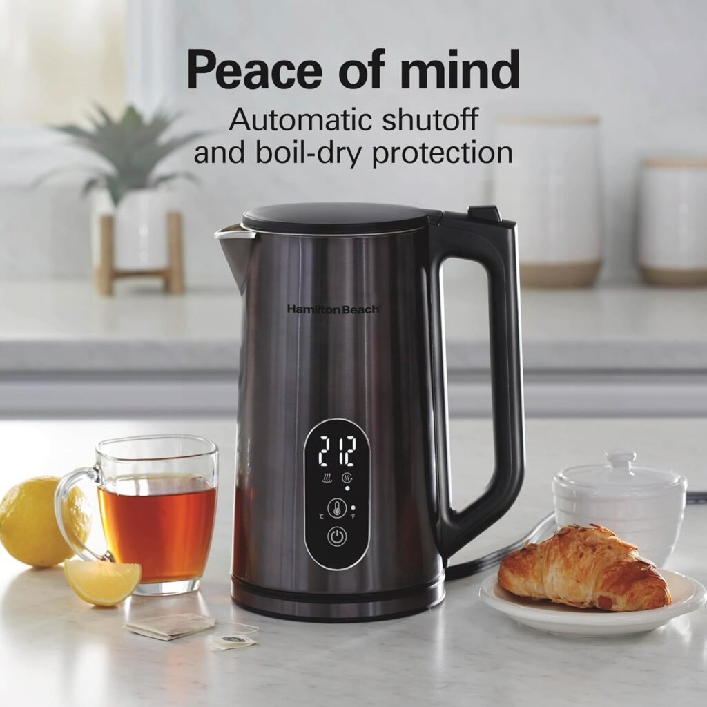 "Powerful and Precise: The Ultimate Hamilton Beach 1.7L Digital Temperature Control Electric Tea Kettle"