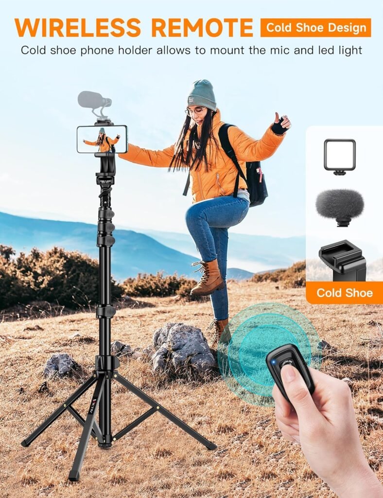 "Unleash Your Creativity with the Victiv 86" Tall Tripod for iPhone: Versatile Gooseneck & Remote for Stunning Shots"