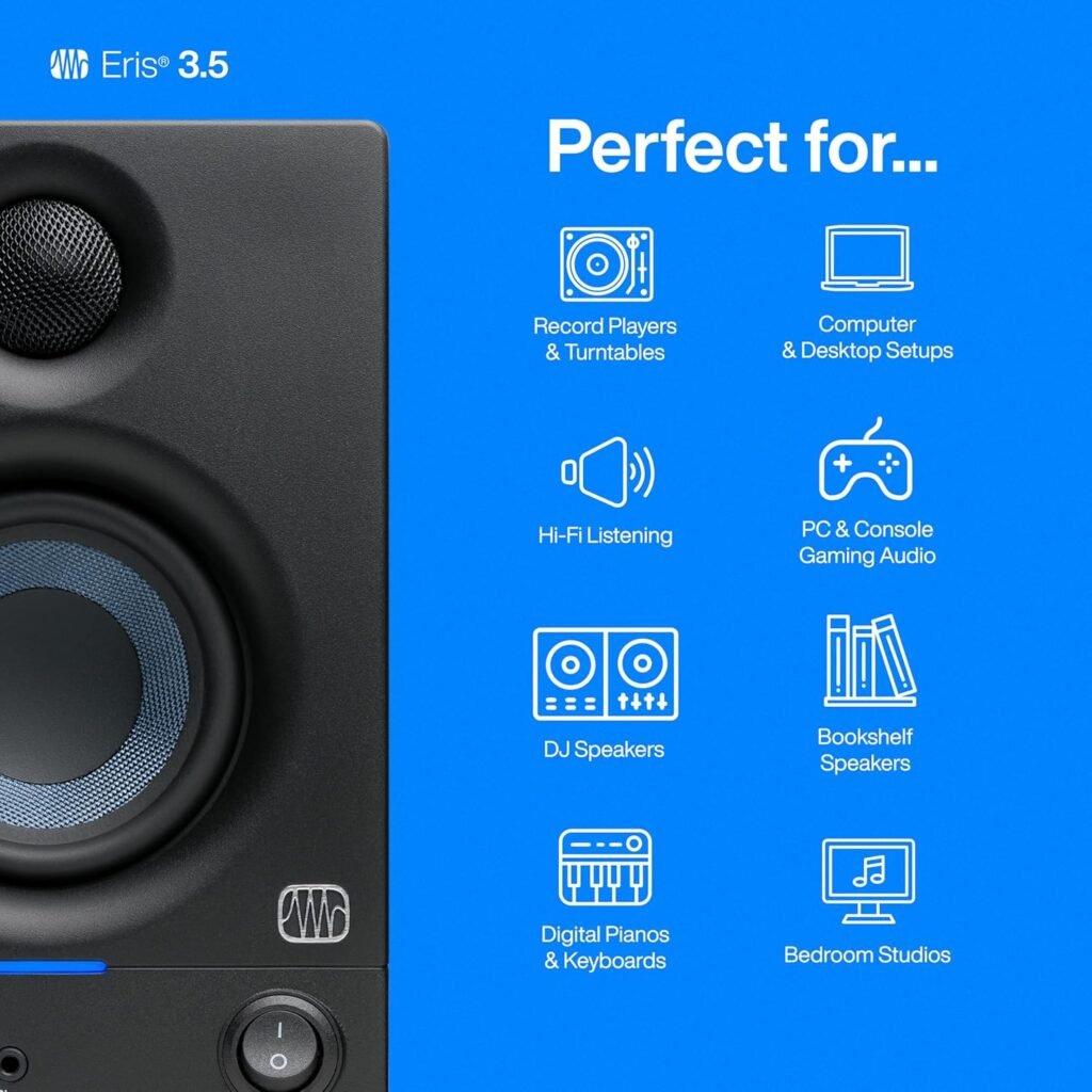 "Unleash Incredible Sound with PreSonus Eris 3.5 Studio Monitors Speakers– No More Compromises on Audio Quality!"