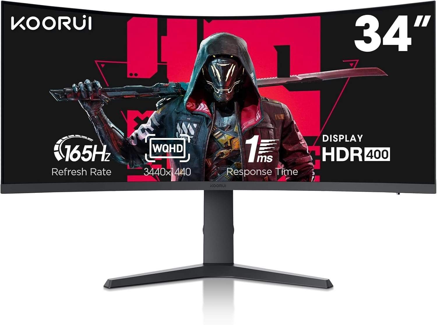 "Unleash the Ultimate Gaming Experience with the KOORUI 34-inch 34E6UC Monitor – Say Goodbye to Lag Forever!"