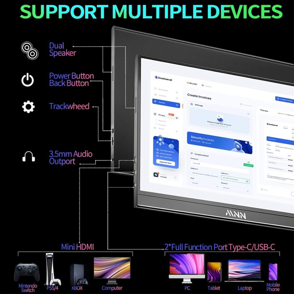 "Unlock Your Productivity Anywhere with the Incredible MNN M156F01 Portable Monitor – No More Compromises!"