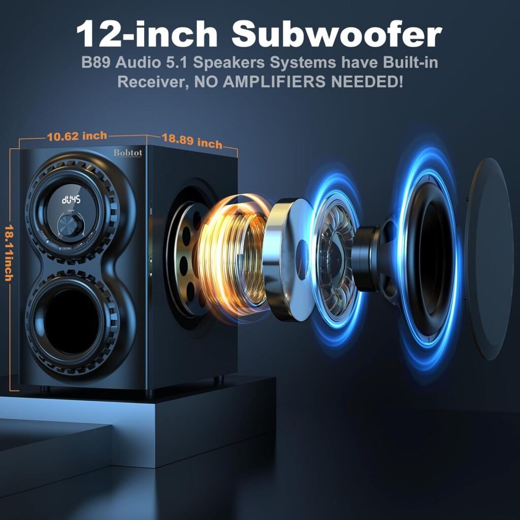 "Unleash Incredible Sound with the Bobtot 1400W Peak Power Home Theater Speakers – Say Goodbye to Mediocre Audio!"