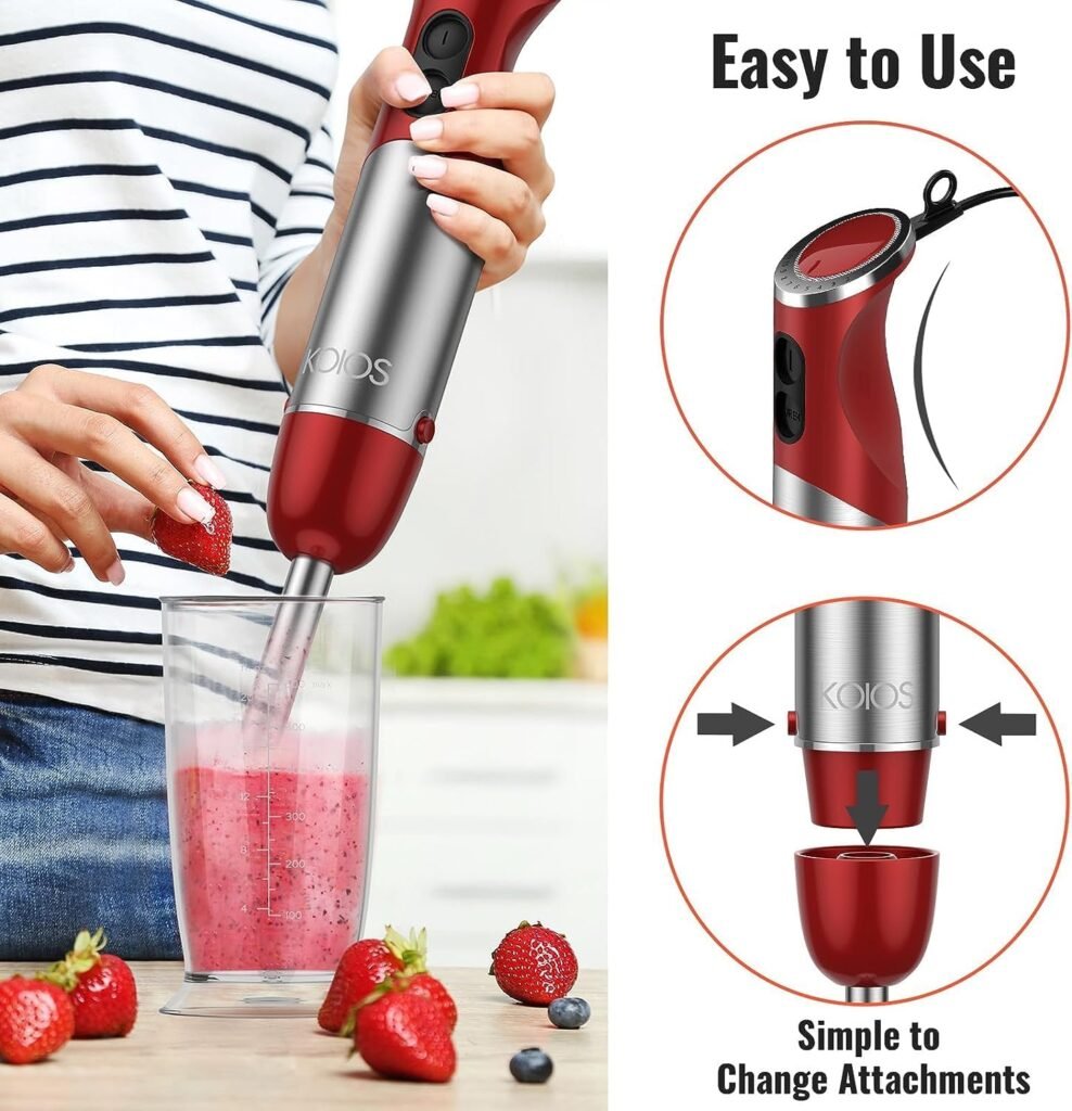 "Unleash Powerful Versatility with the KOIOS 5-in-1 Hand Immersion Blender – Your Ultimate Kitchen Companion"