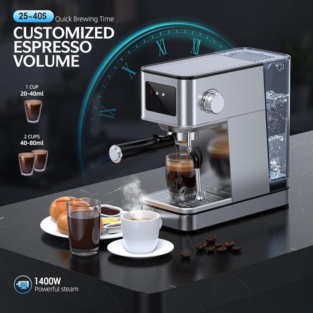 "Master Barista's Choice: QJA 20 Bar Professional Espresso Maker for Perfect Brews Every Time"