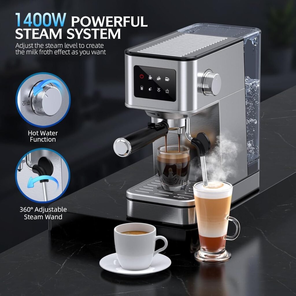 "Master Barista's Choice: QJA 20 Bar Professional Espresso Maker for Perfect Brews Every Time"