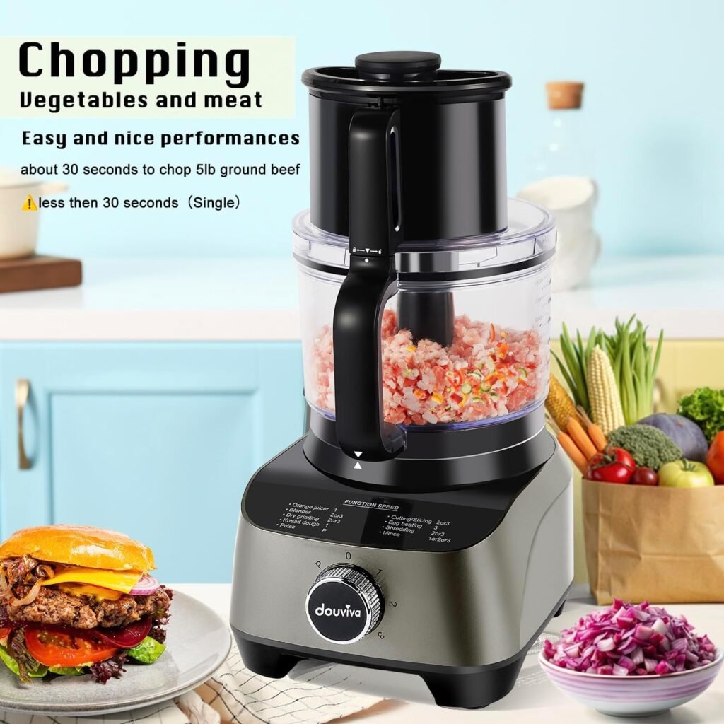 "Revolutionize Your Kitchen with the Douviva 14-Cup Food Processor: Effortless Blending, Slicing, and Chopping!"