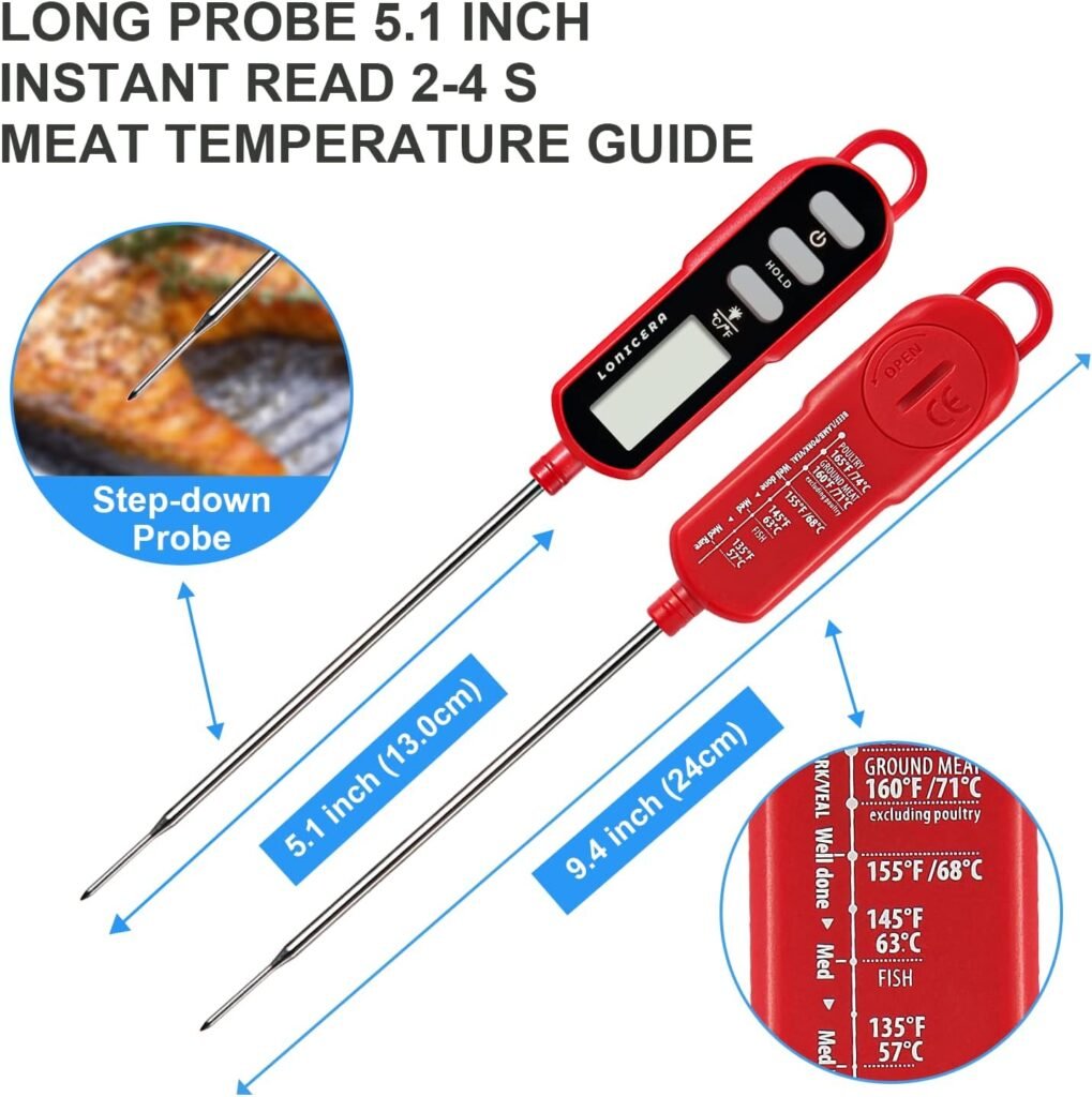 "Effortlessly Perfect Cooking Every Time: Lonicera Instant Read Digital Meat Thermometer DT111 for Foolproof Food Temperature Accuracy!"