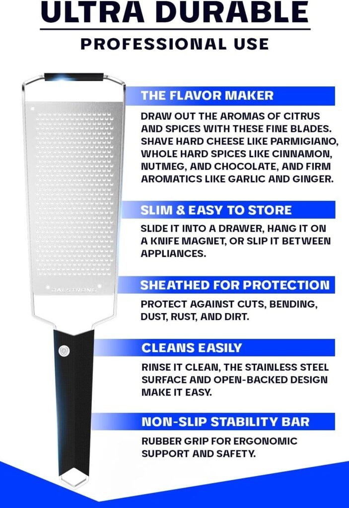 "Unleash Effortless Perfection with the Dalstrong Professional G10 Wide Cheese Grater – Say Goodbye to Struggles!"