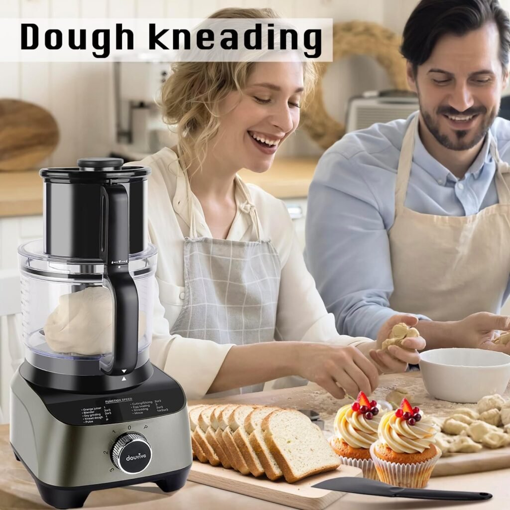 "Revolutionize Your Kitchen with the Douviva 14-Cup Food Processor: Effortless Blending, Slicing, and Chopping!"