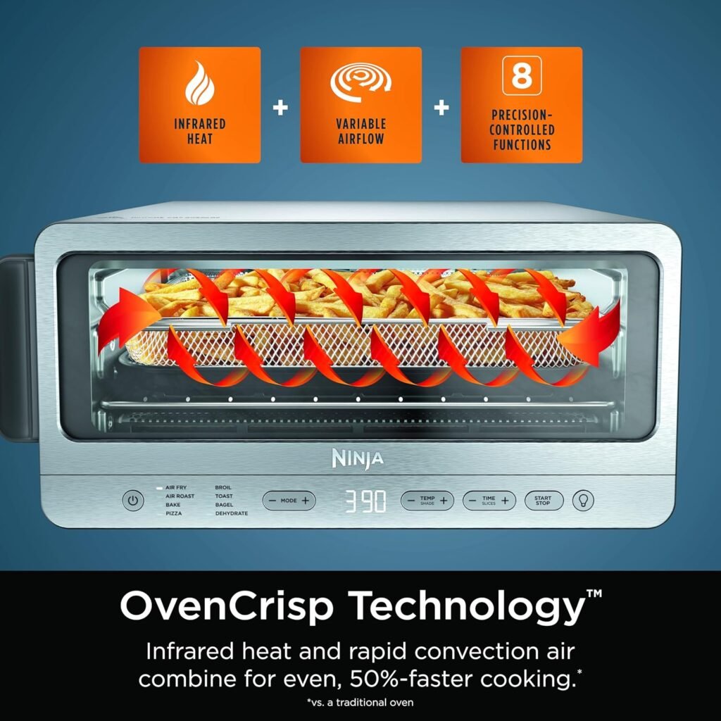 "Revolutionize Your Kitchen with the Ninja Flip Toaster Oven & Air Fryer – 8-in-1 Functions That Eliminate Hassle!"