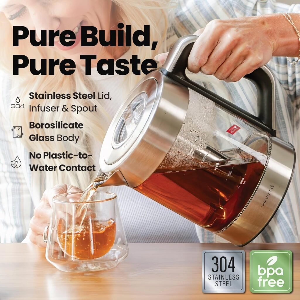 "Effortlessly Brew Perfect Loose Leaf Tea with the Vianté 1.5L Electric Kettle – Say Goodbye to Bitter Brews!"