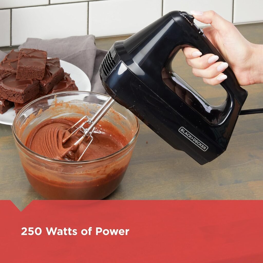 "Unleash Effortless Mixing with the Powerful BLACK+DECKER MX3200B 6-Speed Hand Mixer - Say Goodbye to Stubborn Batter!"