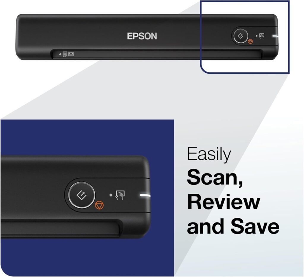 Epson WorkForce ES-50 Portable Sheet-Fed Document Scanner: Compact and Efficient Scanning On-the-Go