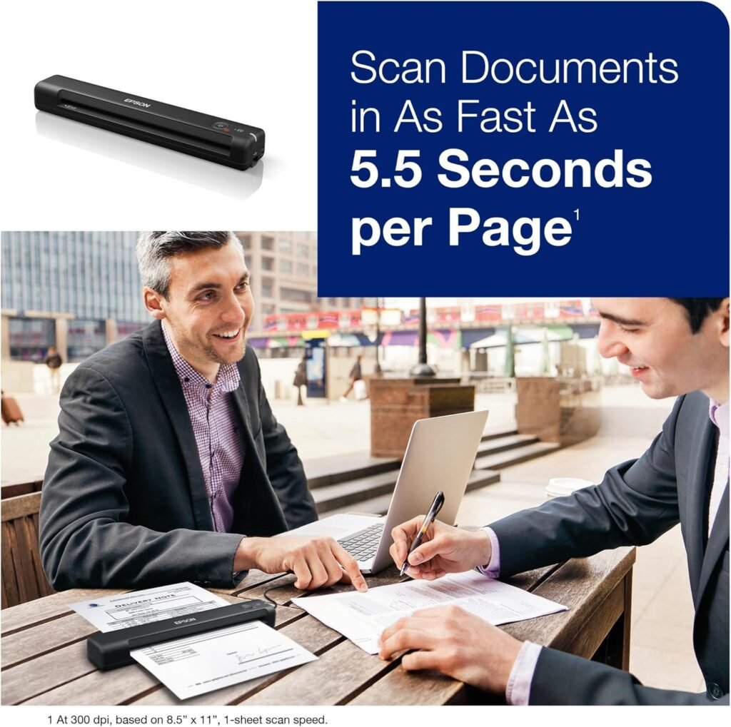 Epson WorkForce ES-50 Portable Sheet-Fed Document Scanner: Compact and Efficient Scanning On-the-Go